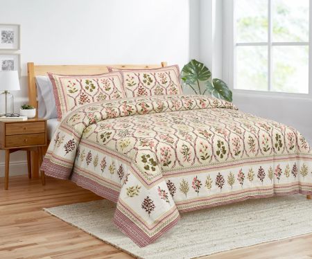 HOME HEAVENS KING SIZE BEDSHEET | Size -108 x 108 | 100% Pure Cotton